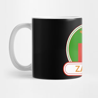 Zambia Country Badge - Zambia Flag Mug